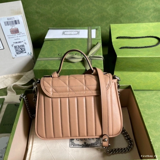 First bag ru Handle GUCCI GG Top Bag Mini Marmont 0727